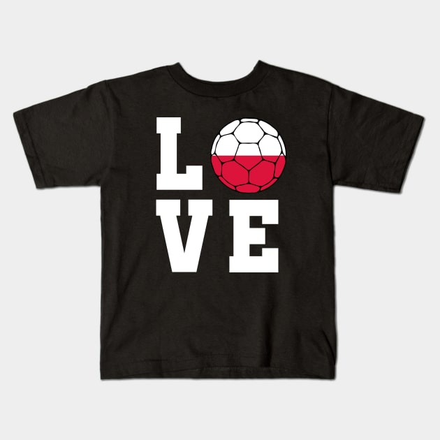 Poland Football Kids T-Shirt by footballomatic